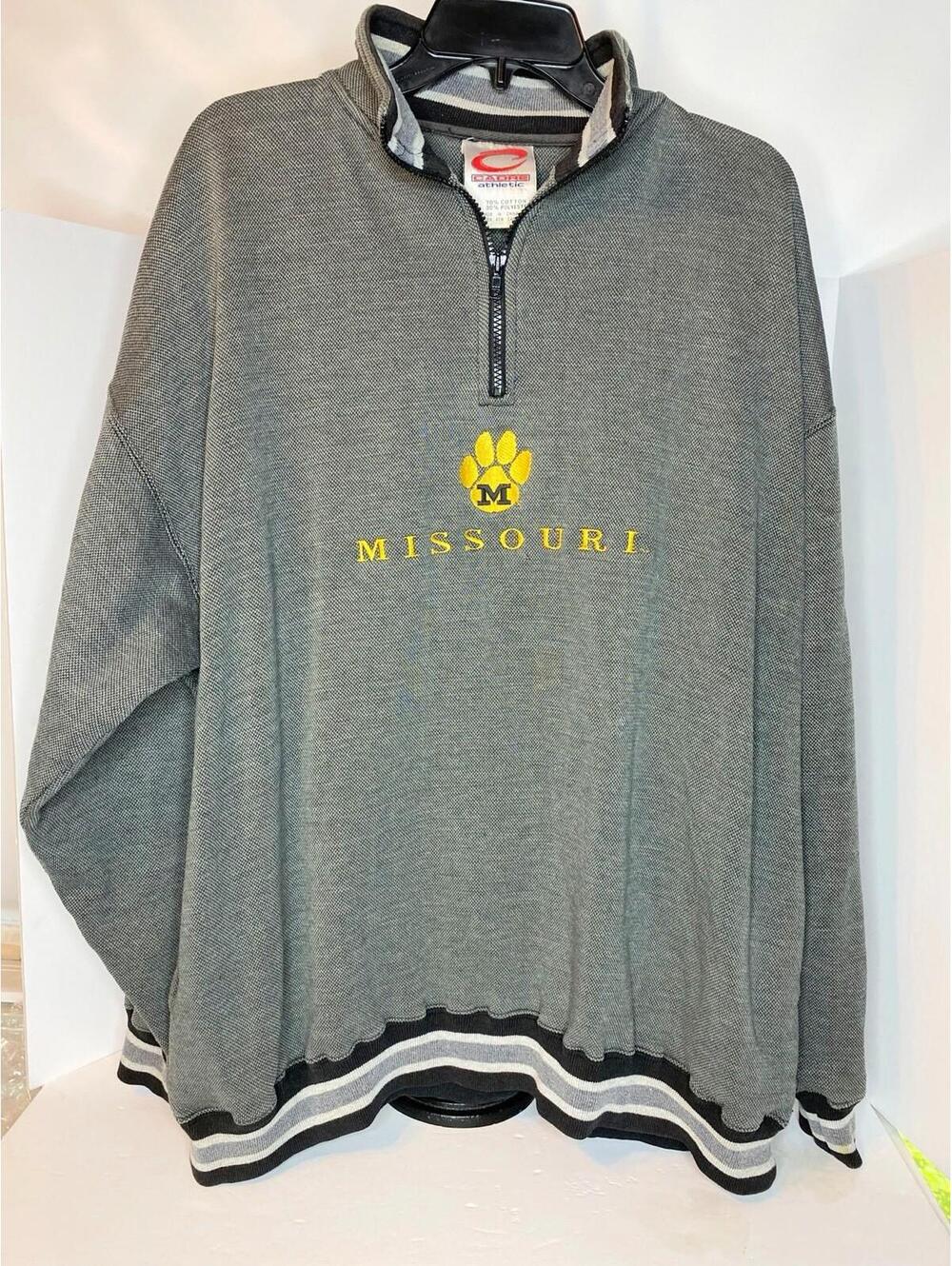 Vtg. Cadre Athletic Missouri Tigers Crewneck Sweatshirt Size XL Gray NHL